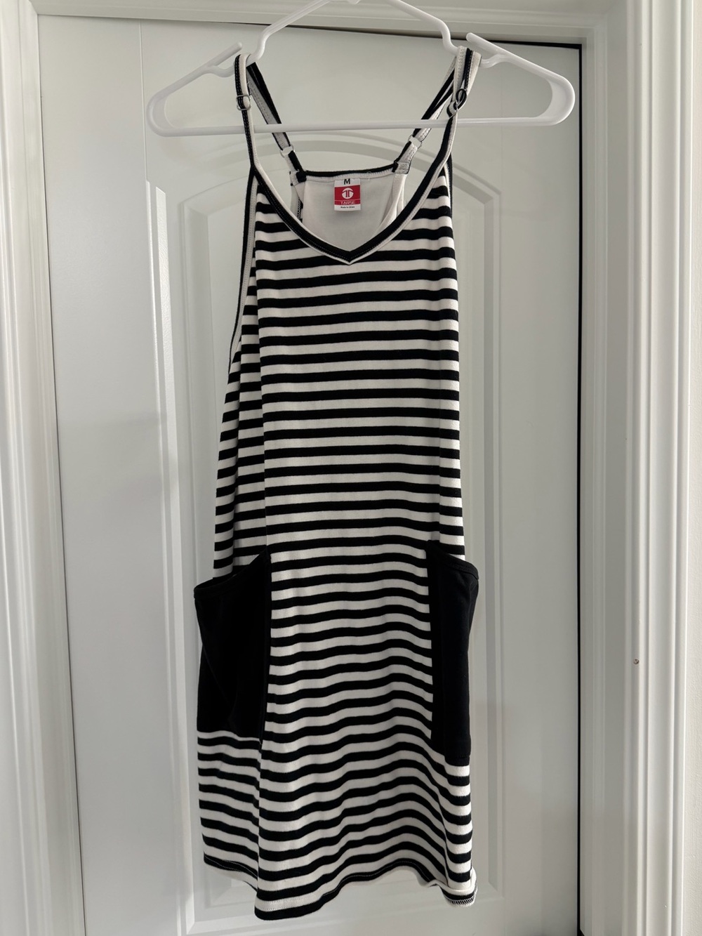 Black & White Striped Tank Dress Size Medium